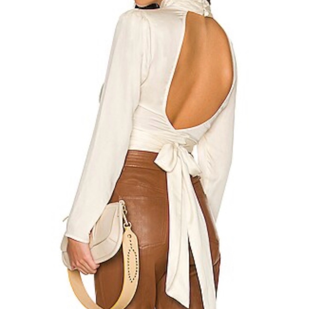 L’Academie cream Open-Back top